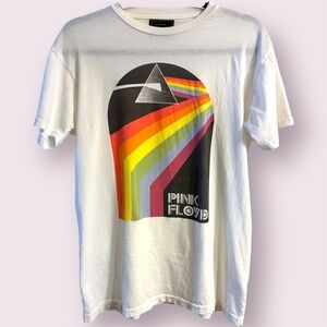 🎸 Pink Floyd Prism Graphic Tee | Retro Brand | Cream/Off-White | Unisex EUC Sz S